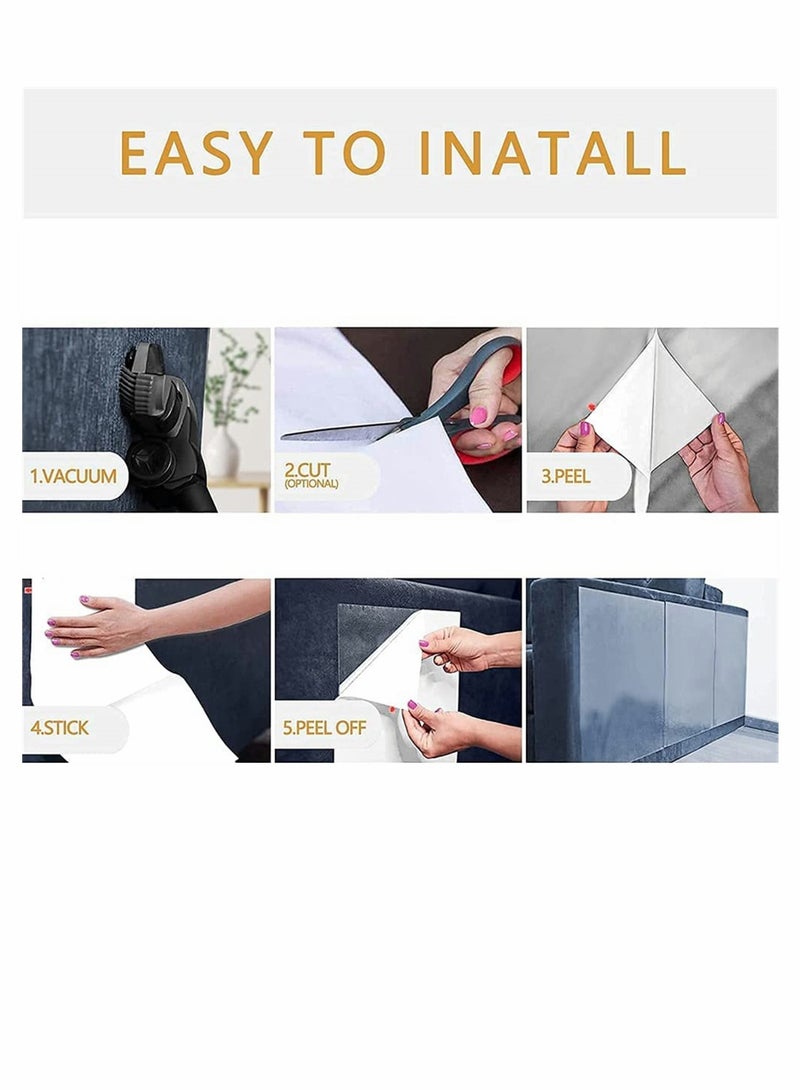 Double Sided Scratch Furniture Protectors from Cats Anti Cat Scratching Deterrent Tape Cat Couch Protector Scratch Protection Tapes for Pet Clear Training Tape Stops Scratching 10 Pack - Image 4