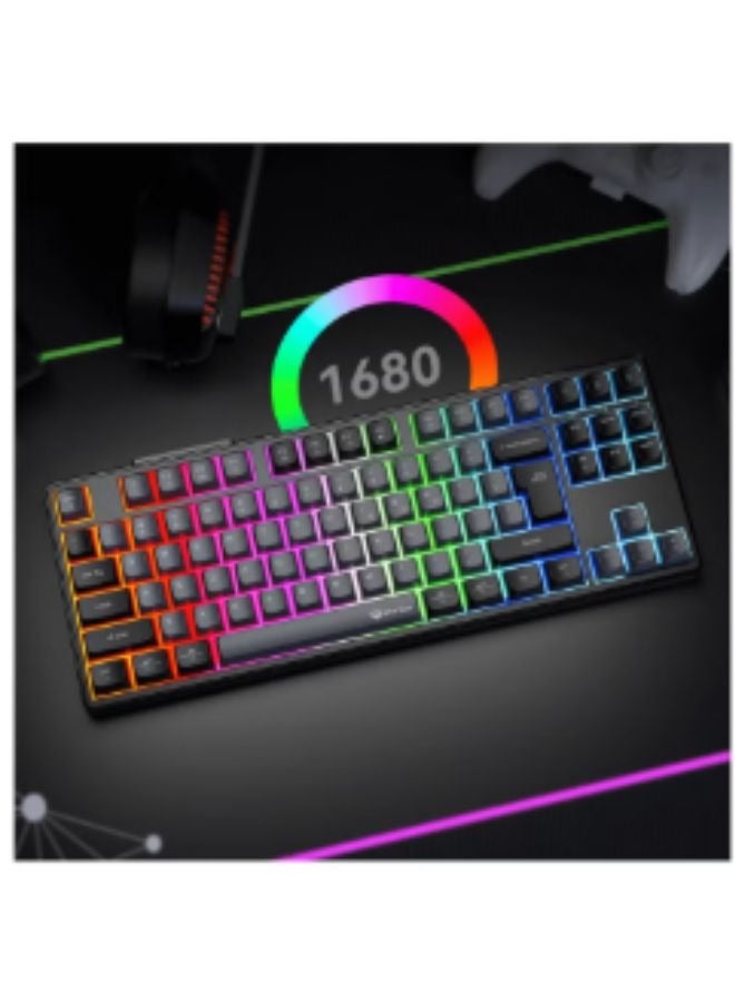 MEETION MK14 TKL Three Mode Wireless/Bluetooth/Wired Hot Swappable Gaming Keyboard 87 keys Game Peripheral RGB LED Light-Weight Mechanical Gaming Keyboard