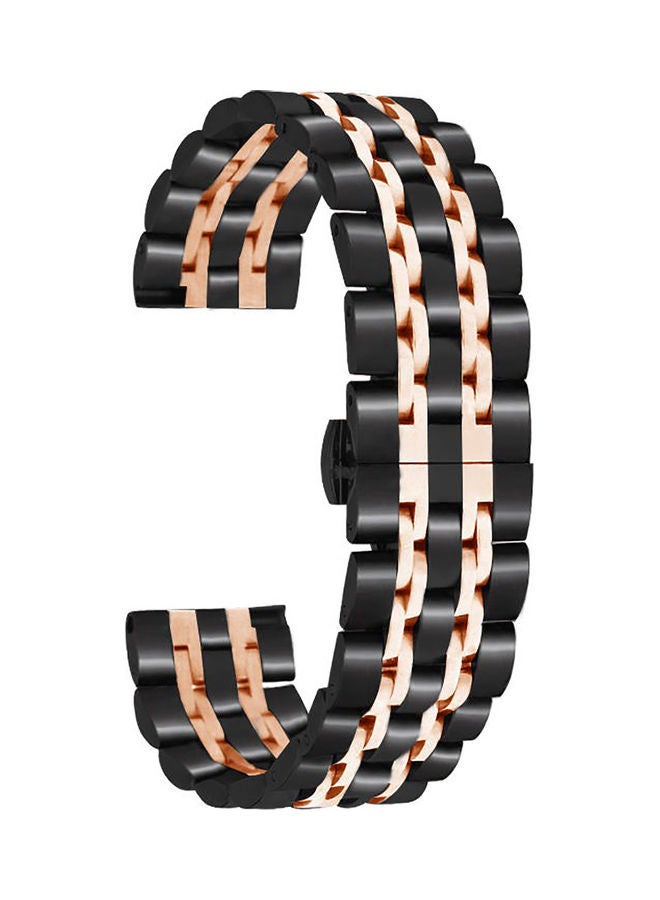 NIBEMINENT Replacement Band For Smart Watch 22mm Black/Rose Gold