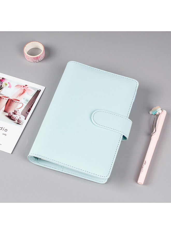 Dimension Stationery Korea Girl's Heart Macaron Loose-leaf Notebook Pu Hand Account Book Notebook Hand Account Book Travel Book - Image 1