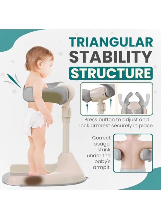 HUMJO Bath Standing Shower Support for Toddlers Foldable Baby Bathtub Stand,Adjustable Height & Anti-Slip Base,Ideal Gift for New Baby - Image 3