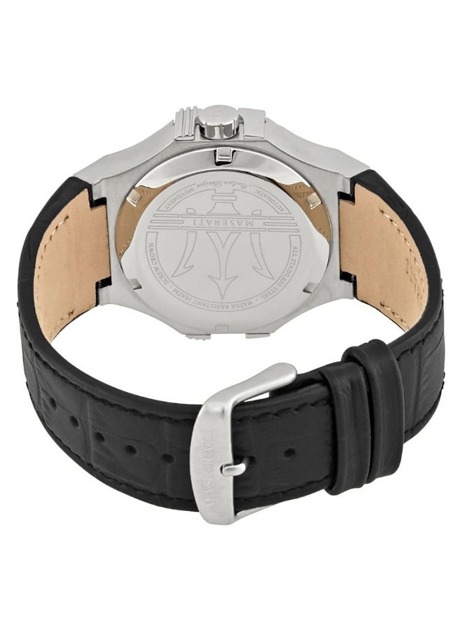 Maserati Potenza R8821108001 Men's Automatic Watch — Black Leather Strap | 100M Water Resistance - Image 5