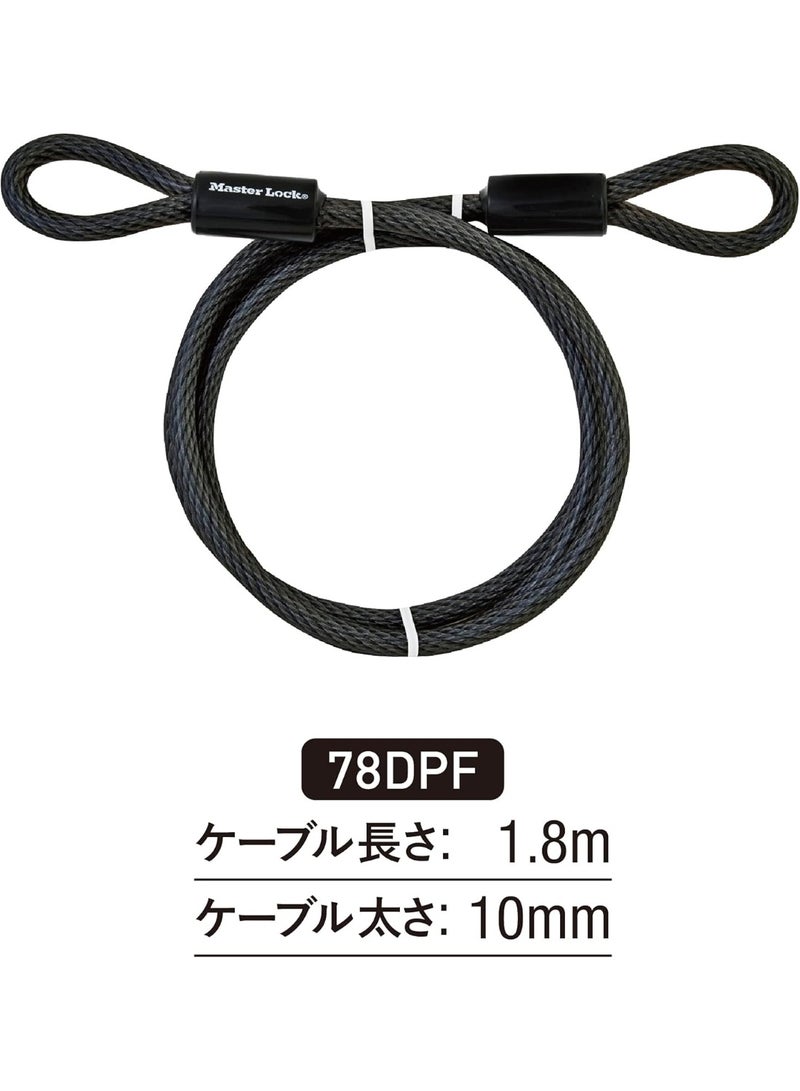 Master Lock Master Lock 78DPF Heavy Duty Looped End Cable, 6 Feet Braided Steel, 3/8-inch Diameter  - Image 2