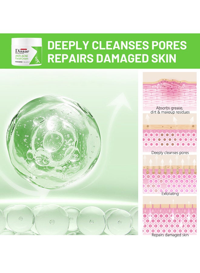 Disaar Salicylic Acid And Ceramide Anti-acne Facial Cream, Rapid Clearing Breakout Overnight Face Blemish Treatment Moisturizer, Pore Shrinkage Acne Skin Improves Acine Scars Motsturizing, Suitable For Acne Prone Skin, 120G - Image 4