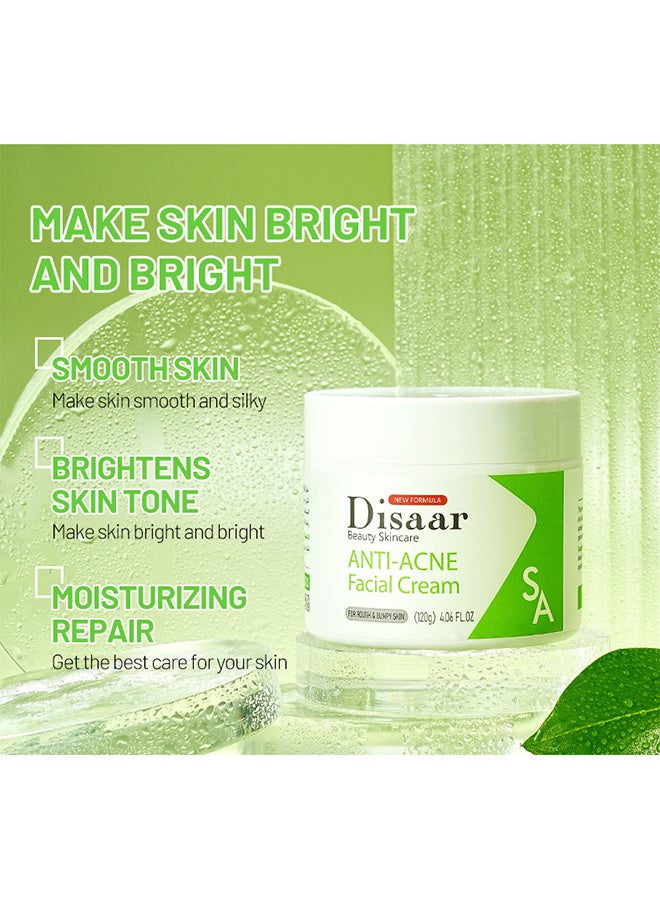Disaar Salicylic Acid And Ceramide Anti-acne Facial Cream, Rapid Clearing Breakout Overnight Face Blemish Treatment Moisturizer, Pore Shrinkage Acne Skin Improves Acine Scars Motsturizing, Suitable For Acne Prone Skin, 120G - Image 5