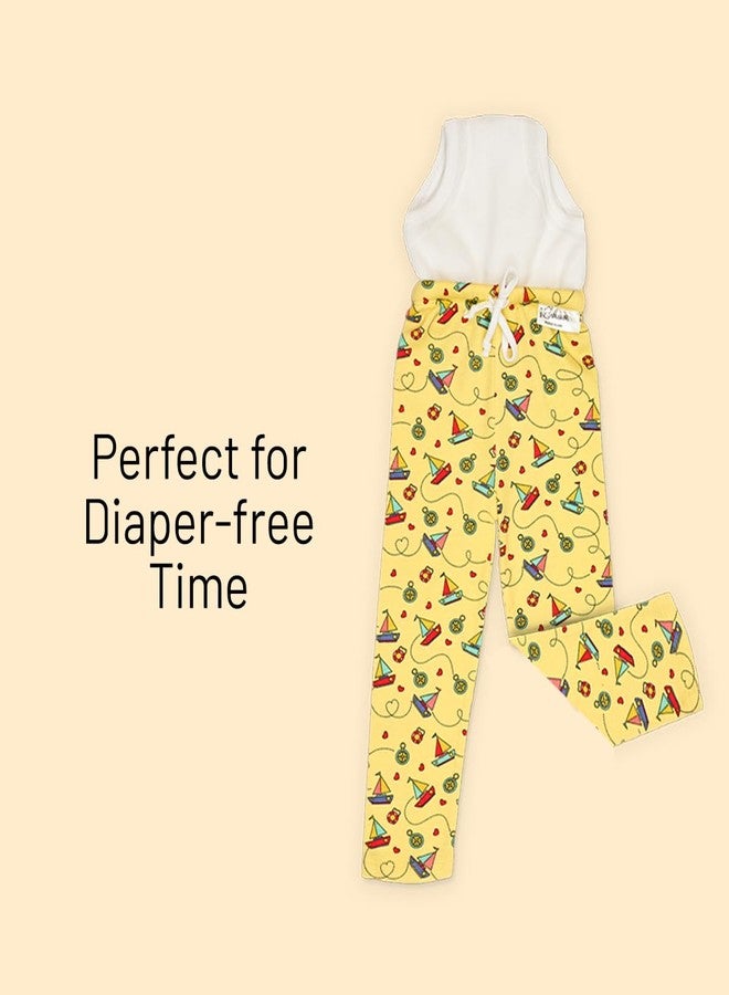 Snugkins Diaper Pants | Potty Training Pajamas for Toddlers, Boys and Girls.100% Cotton. (Alphabet & Boat - Pack 2, Size -4, 4 Years-5 Years) - Image 4