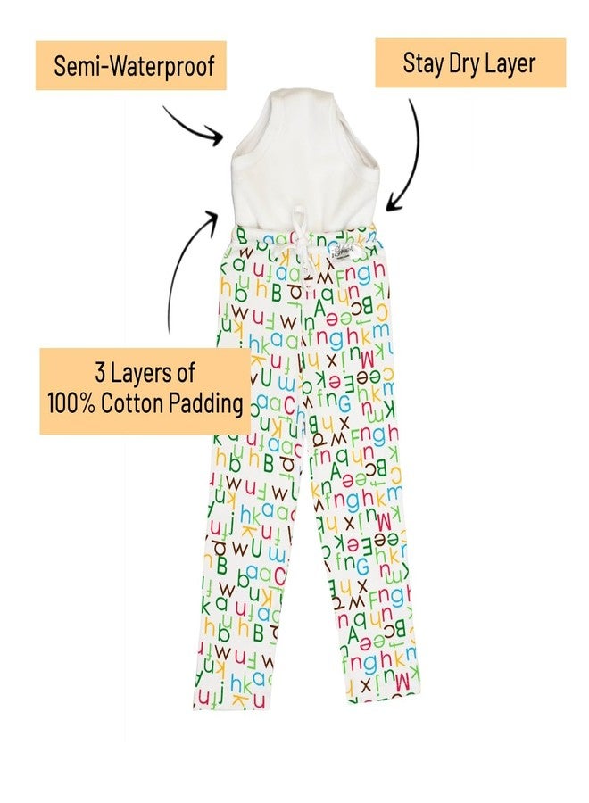 Snugkins Diaper Pants | Potty Training Pajamas for Toddlers, Boys and Girls.100% Cotton. (Alphabet & Boat - Pack 2, Size -4, 4 Years-5 Years) - Image 3