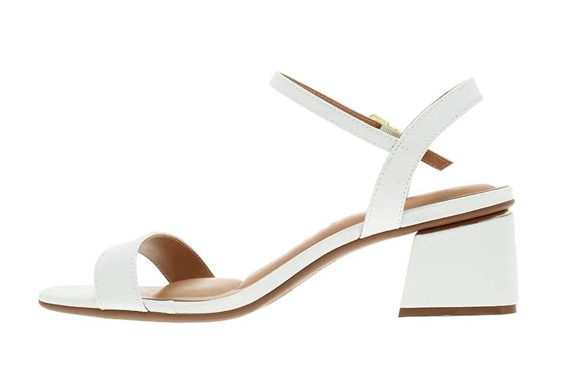 VIZZANO Vizzano Ladies Mid Heel Sandals White 99 | Made In Brazil