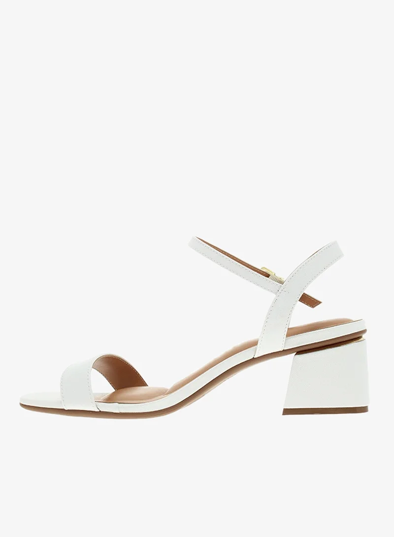 VIZZANO Vizzano Ladies Mid Heel Sandals White 99 | Made In Brazil