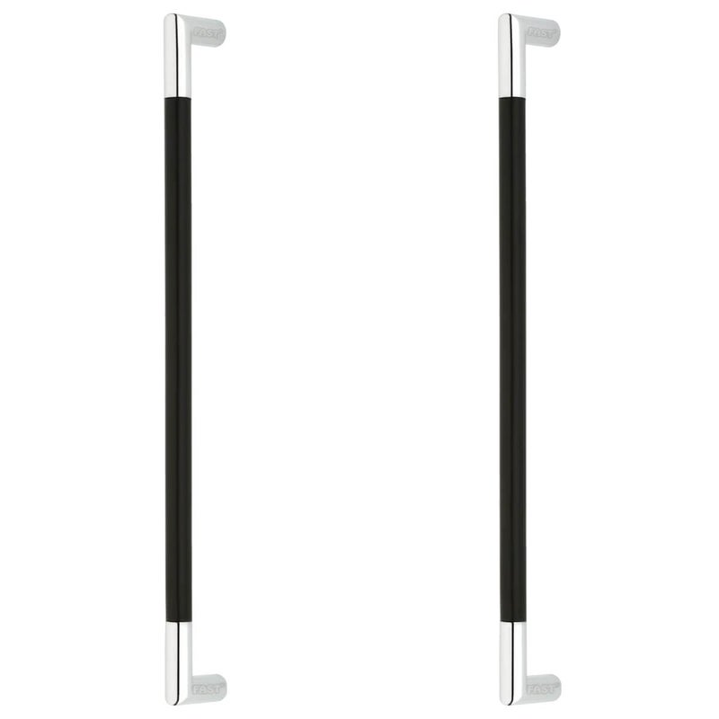 FAST CP03B Chrome Plated Black Modular Kitchen Drawer and Wardrobe Door Cabinet Handles for Pull Door & Drawers (224 MM 2PCS) - Image 1