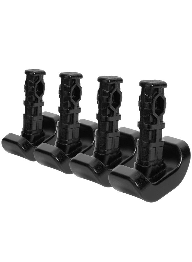 Hiumtree 4 Pcs Replacement Ski Glides Black Walker Ski Glide Compatible with Stander EZ Fold-N-Go Walker, Able Life Space Saver Walker and Signature Life Elite Travel Walker - Image 1
