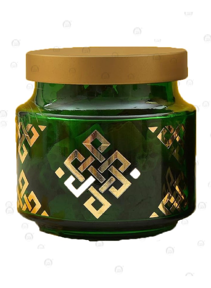 CROCO JAR Premium Color Coated & Printed Design 600 ML REJOICE TR GREEN CHEX WITH GOLDEN CAP-2 PCS - Image 3