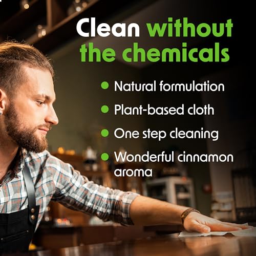 Wipex Table Bussers - Natural Cleaning Wipes | Table Cleaning Quick Cleaner & Counter Wipes | Made with Vinegar, Propolis, Clove and Cinnamon Oil, 400 Natural Surface Wipes - Image 2