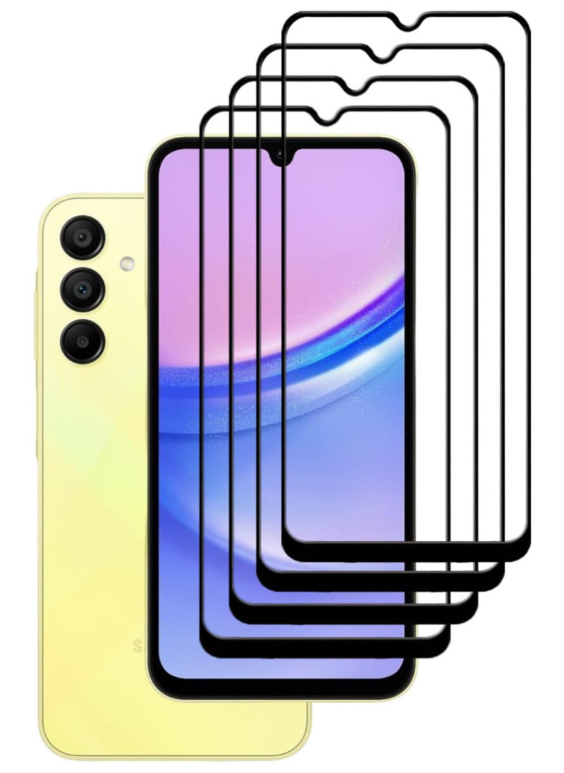 ACLIX 4 Pieces Antistatic ESD Dustproof Premium Quality High Definition Tempered Glass Screen Protector Designed For Samsung Galaxy A15 - Image 1