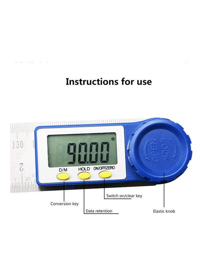 NIBEMINENT 7 Inch Digital Angle Ruler Blue  - Image 2
