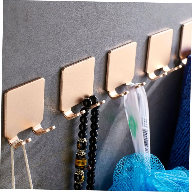 3 حزمة من خطافات الحائط المعدنية اللاصقة للمعاطف والمناشف والمفاتيح للحمام والمطبخ بتصميم إسكندنافي - Image 5