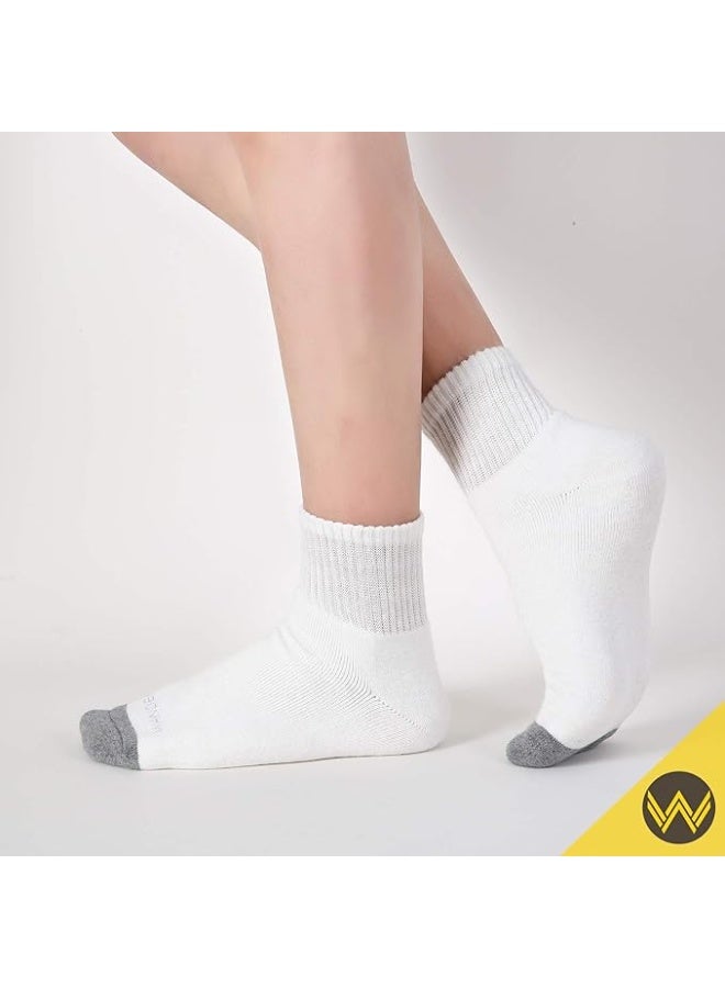 WANDER Men's Athletic Ankle Socks 3/8 Pairs Thick Cushion Running Socks for Men&Women Cotton Socks 6-9/9-12/12-15 - Image 4