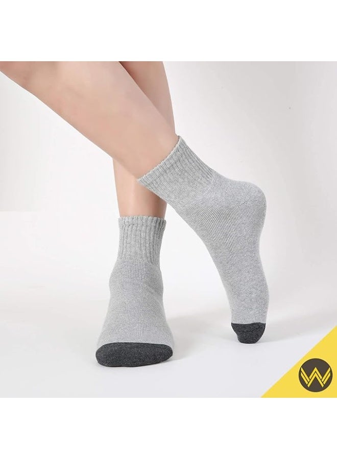 WANDER Men's Athletic Ankle Socks 3/8 Pairs Thick Cushion Running Socks for Men&Women Cotton Socks 6-9/9-12/12-15 - Image 3
