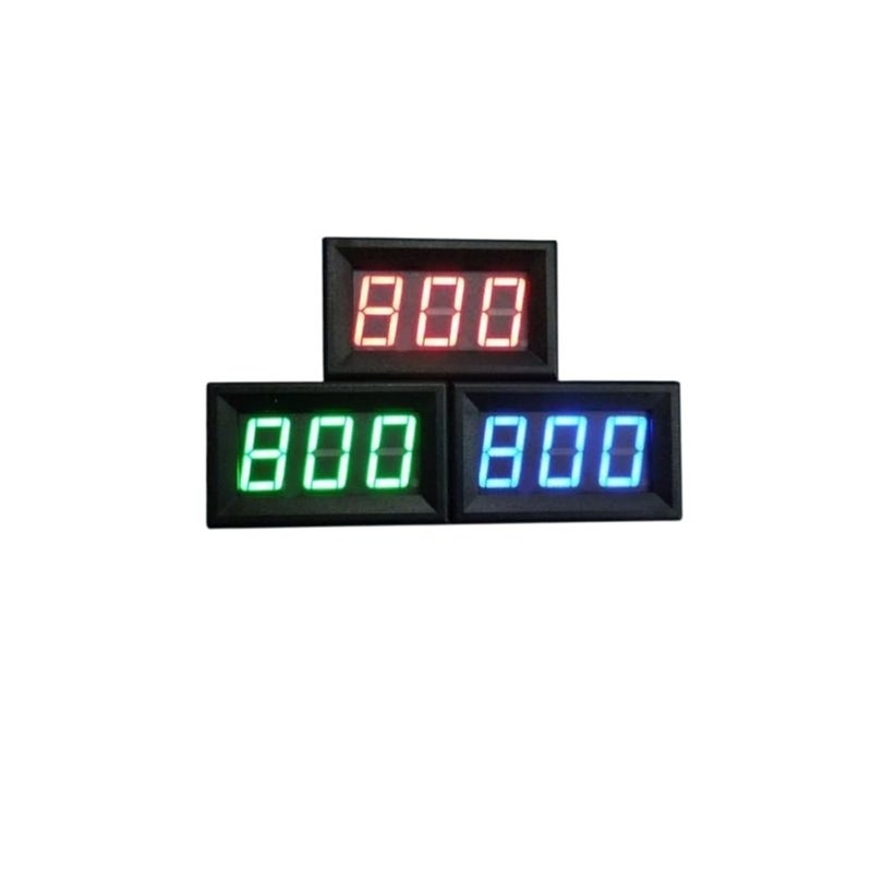 عداد التيار 1000 أمبير، عداد تيار رقمي LED، أمبيرمتر، جهد التغذية DC4.5-30V، مقياس أمبير، جهاز اختبار التيار، أحمر أزرق (غطاء أبيض - أحمر) - Image 2
