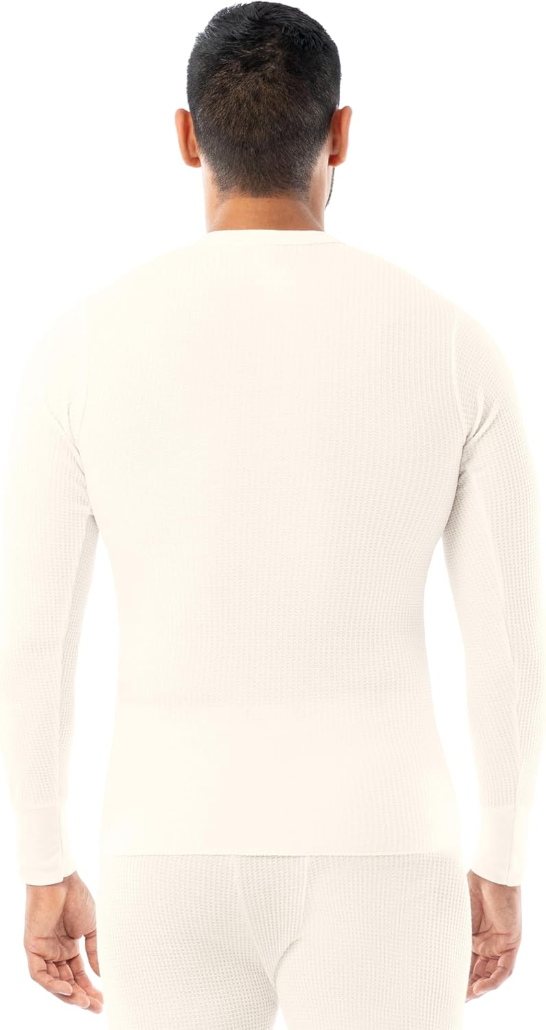 Indera Tall Traditional Long Johns Thermal Long-Sleeve for Men - Natural Cotton - Image 2