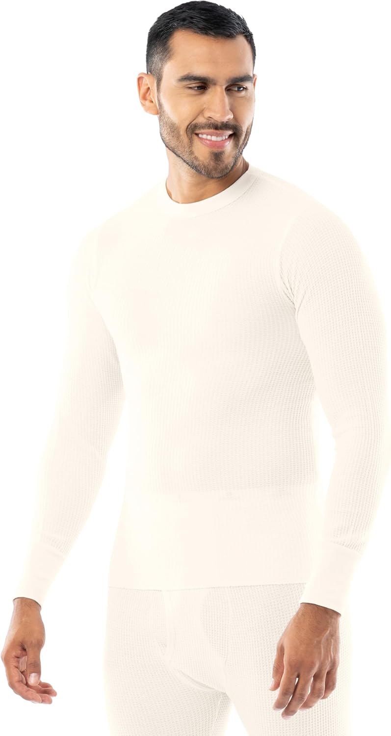 Indera Tall Traditional Long Johns Thermal Long-Sleeve for Men - Natural Cotton - Image 3