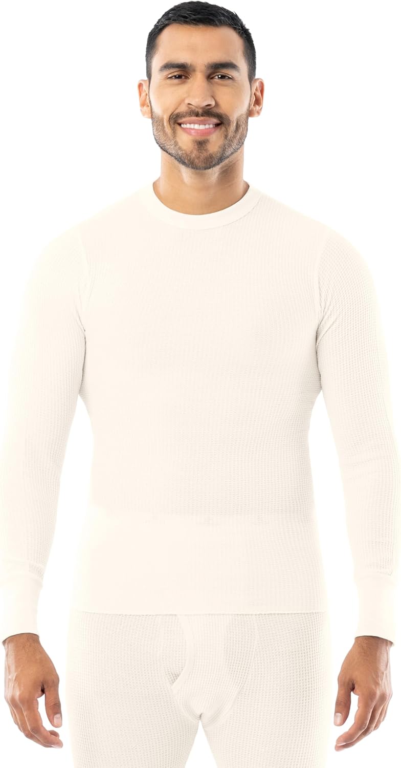 Indera Tall Traditional Long Johns Thermal Long-Sleeve for Men - Natural Cotton - Image 1