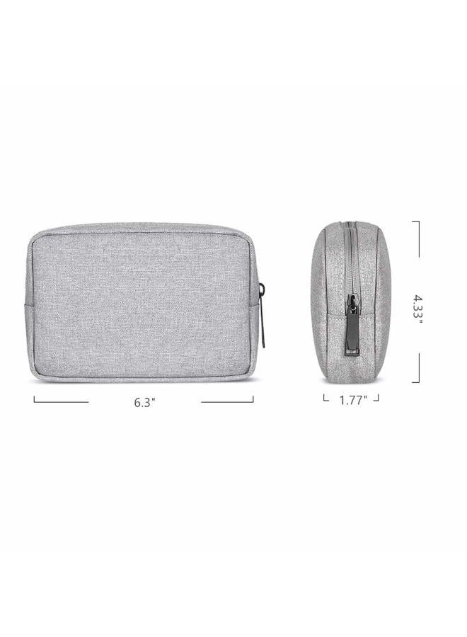 ERCRYSTO Universal Electronics/Accessories Soft Carrying Case Bag, Durable & Light-weight,Suitable for Out-going, Business, Travel and Cosmetics Kit, Small-gray, Large, Travel - Image 2