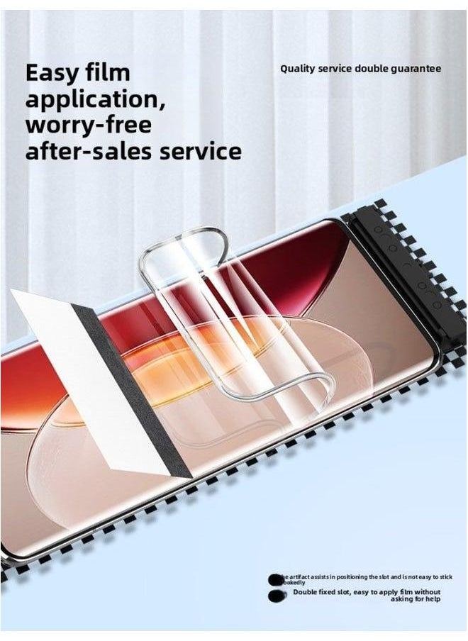 Applicable To Vivox90 Mobile Phone Film X100/x80pro S15/17/16/18 Tempered X200pro Curved Screen-Colour:Imported Hydrogel [ultra-clear * Full Glue Unlocks In Seconds] 2 Pieces Free Artifact-Size:iQOO 9 Pro