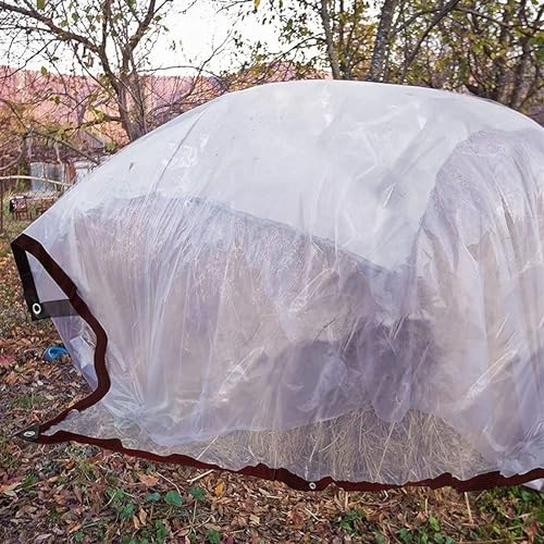 YLBFJXK 6' x 10' Clear Poly Tarp Heavy Duty with Grommets for Henhouse Porch Greenhouse Camping - Image 5