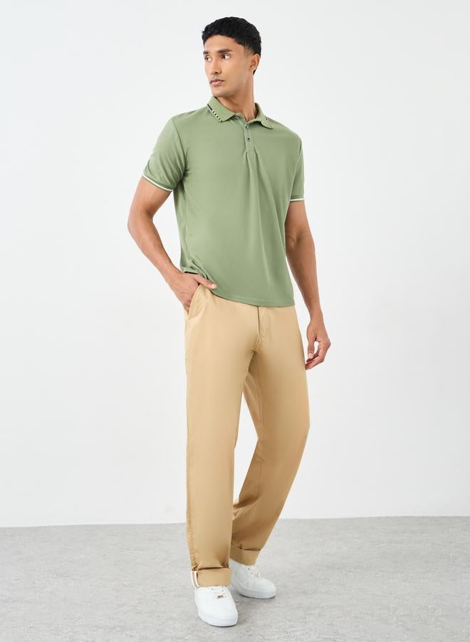 Styli Regular Fit Polo T-Shirt with Contrast Tipping Detail - Image 2