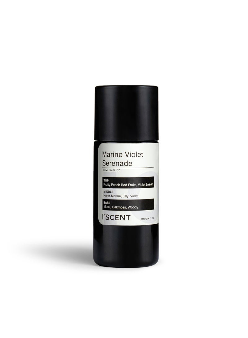 ISCENT | Marine Violet Serenade Oil Refill for Ensō Diffuser – 100ml Signature Scent with Red Fruits, Violet & Oakmoss | A Serene Fusion of Aquatic Florals & Soft Woods for Your Home - Image 1