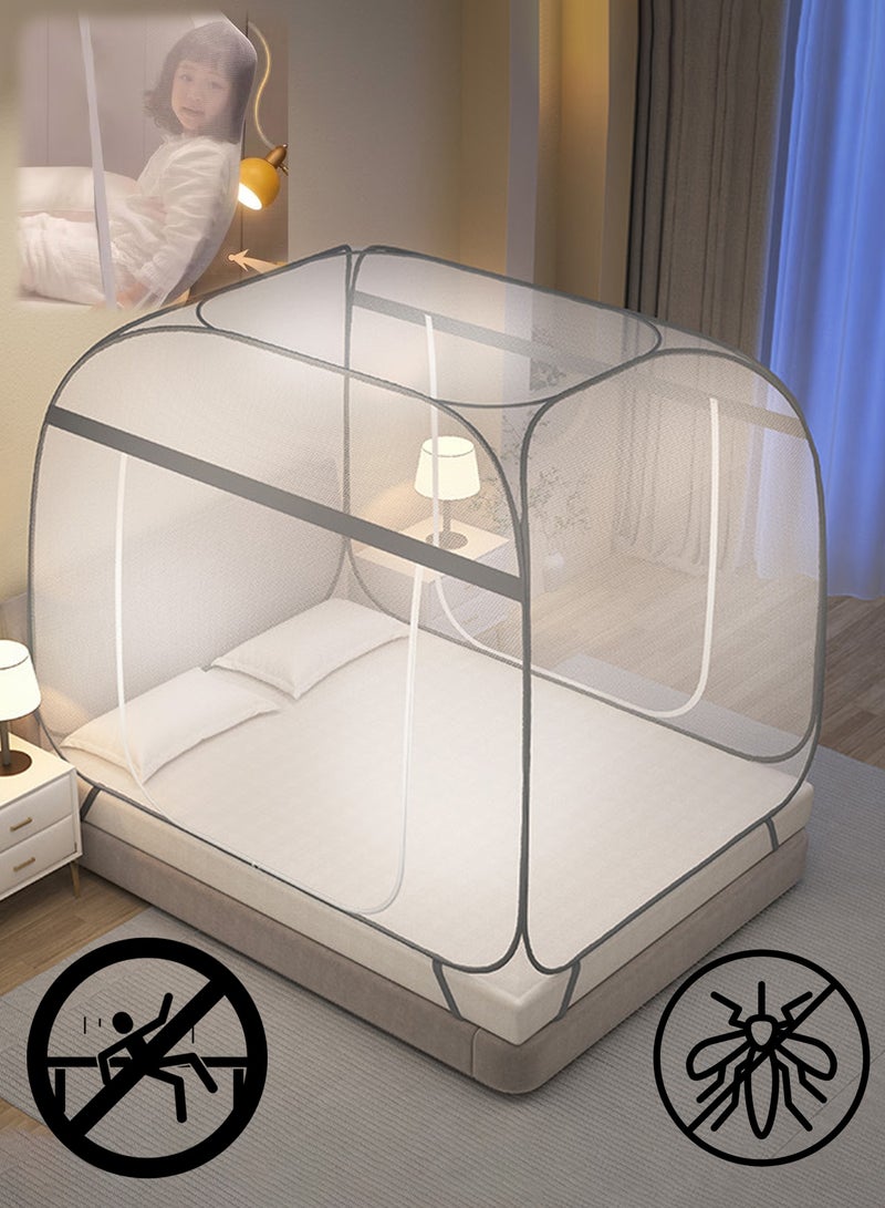 Mosquito Net,Pop-Up Mosquito Net Tent with Bottom – Spacious and Safe Bed Canopy, Dual Entry Design, Portable & Easy to Install, Mosquito-Proof, Fall Protection for Baby and Toddler – Ideal for Bedroom, Outdoor Camping, Fishing, Hiking, and Travel  - Image 1