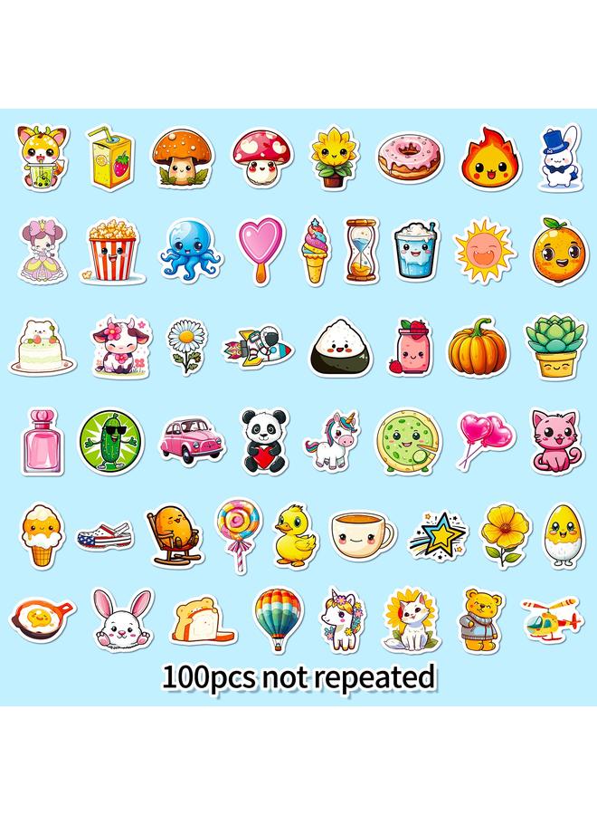 Bluejw 100 Small Size Small Fresh Animal Food Stickers Hot DIY Luggage Cup Notebook Stickers - Image 4