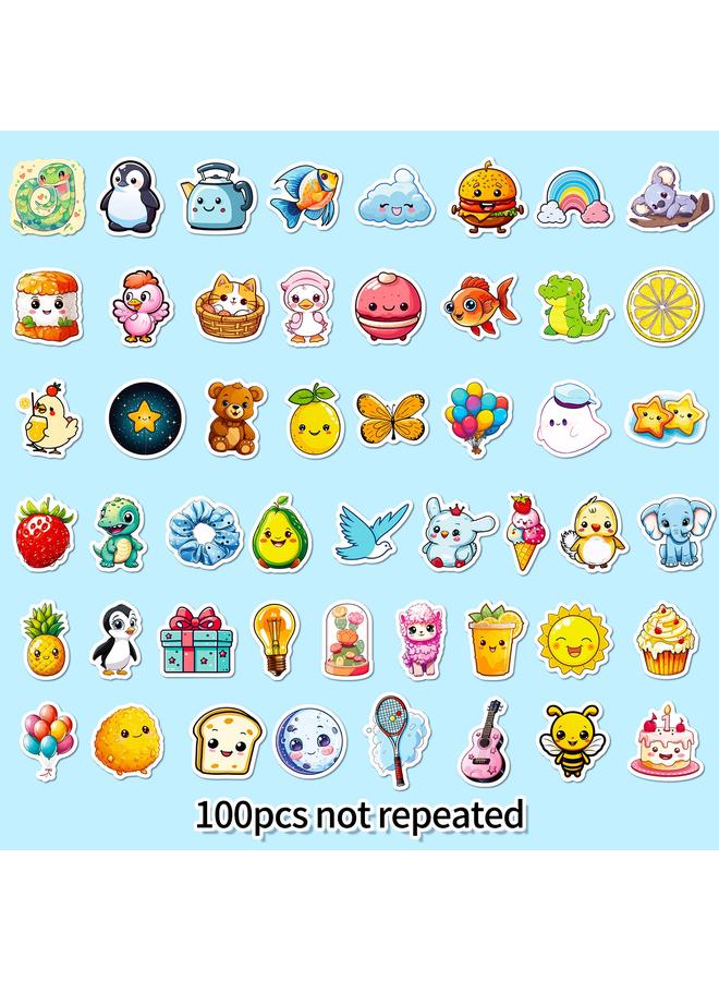 Bluejw 100 Small Size Small Fresh Animal Food Stickers Hot DIY Luggage Cup Notebook Stickers - Image 5