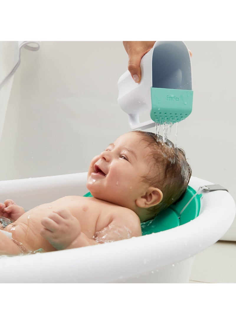 fridababy - Control the Flow Rinser by Frida Baby Bath Time Rinse Cup With Easy Grip Handle and Removable Rain Shower White - Image 1