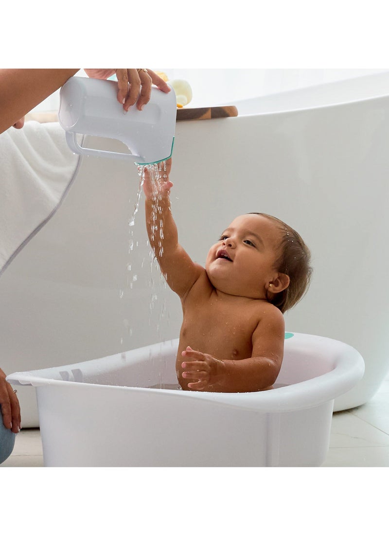 fridababy - Control the Flow Rinser by Frida Baby Bath Time Rinse Cup With Easy Grip Handle and Removable Rain Shower White - Image 1