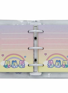 Y&D 3-Ring Binder Cover Notebooks Mini Clear Transparent PVC Protector Notebook Snap Button Closure Loose Leaf Folder DIY Journal Notebook with Insert Paper  - Image 4