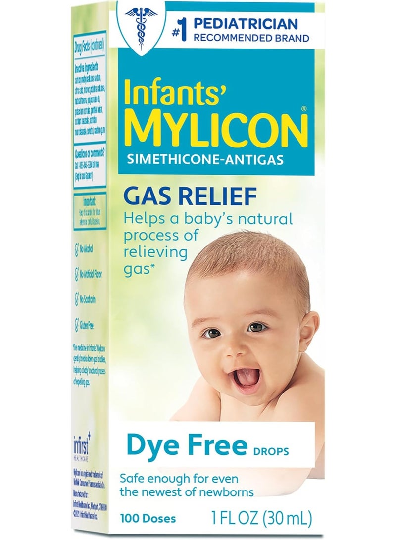 MYLICON Infants Gas Relief Drops for Infants and Babies, Dye Free Formula, 1 Fluid Ounce - Image 2