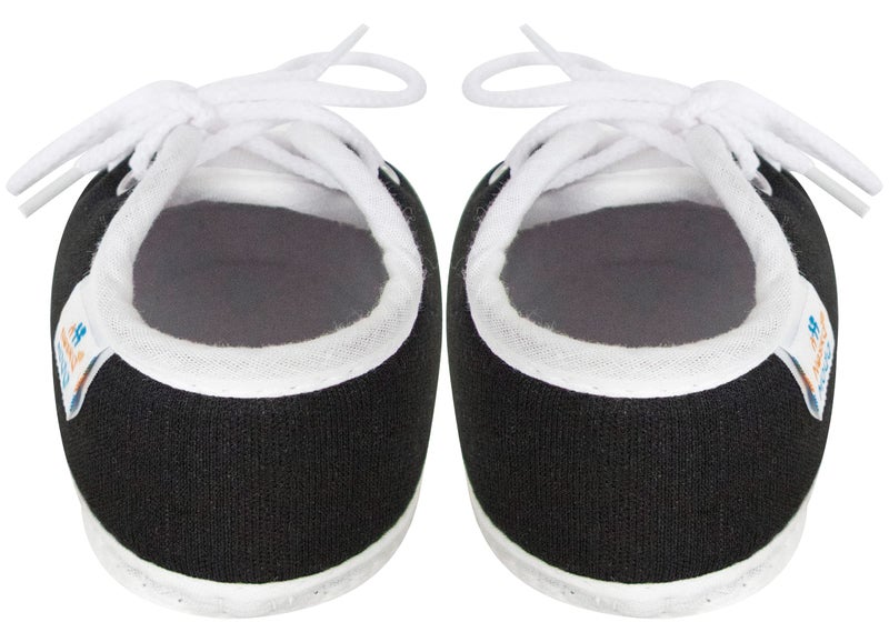 Neska Moda Unisex Baby Booties for 6 to 12 Months (Black) - Image 4