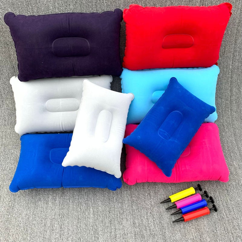 Camping Inflatable Pillow Square Nap Inflatable Pillow Outdoor Camping Cushion Travel Flocking Inflatable Pillow - Image 4