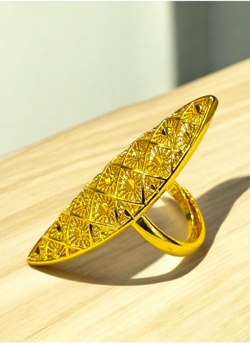 GOLDMAX 21k Gold Plated Ring For Women One Size  - Image 3