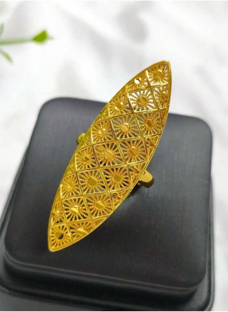GOLDMAX 21k Gold Plated Ring For Women One Size  - Image 2