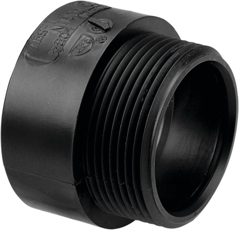 NIBCO 5804 ABS Pipe Fitting Adapter, Schedule 40, 2.5cm Hub x 1.3cm NPT Male - Image 1