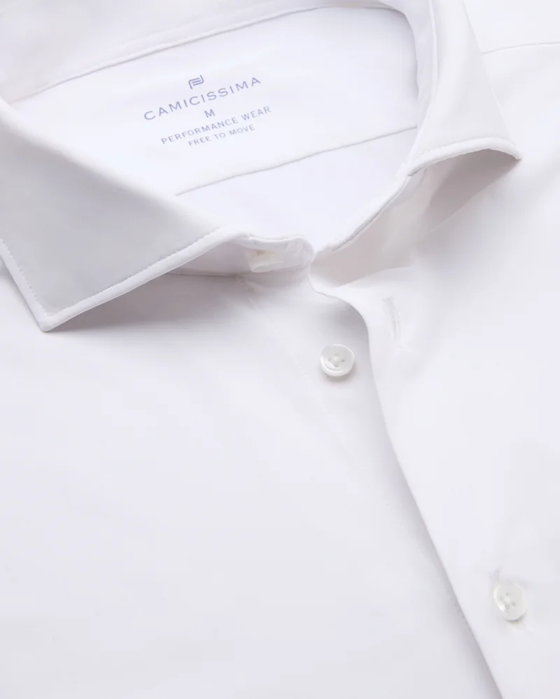 كاميتشسما Performance White Slim Comfort Shirt