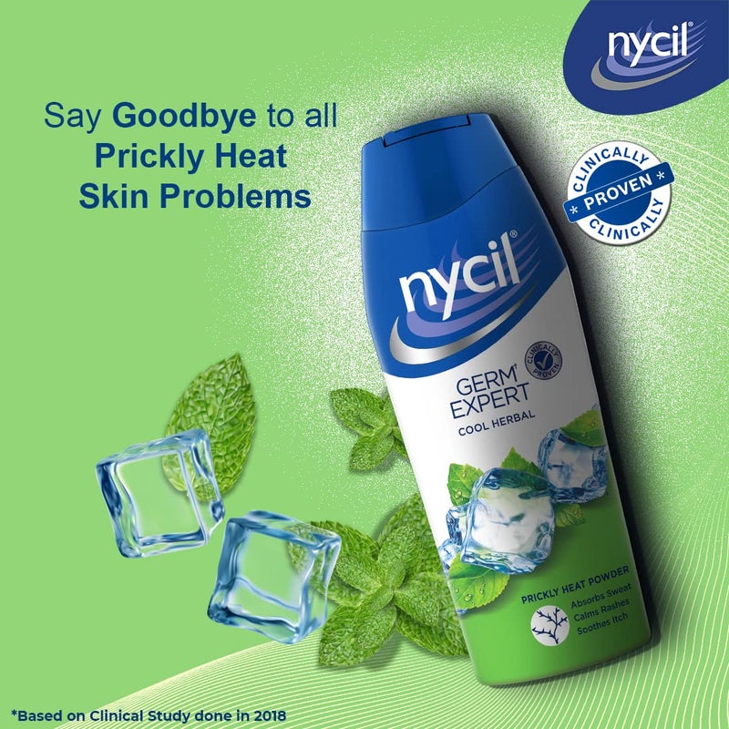 Nycil Germ Expert Cool Herbal Prickly Heat And Cooling Powder  150 G  50 G Free Nycil Cool Herbal Powder  Get Relief From Skin Problems Pack of 3 - Image 4