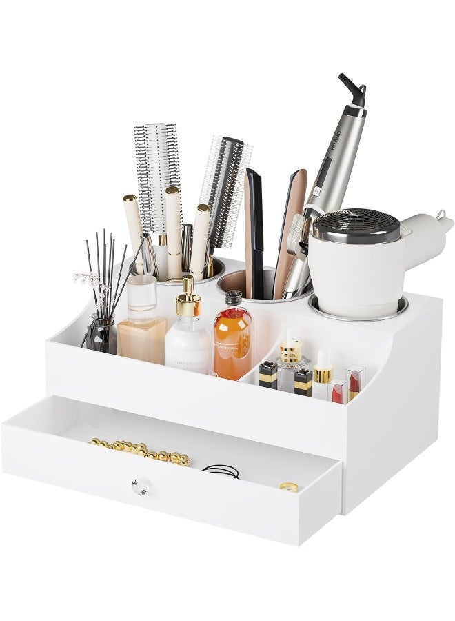 TPGP Hair Tool Organizer, Acrylic Hair Blow Dryer Holder Stand for Straightener and Curling Storage, Bathroom Vanity Countertop Organization for Makeup Accessories  - Image 1