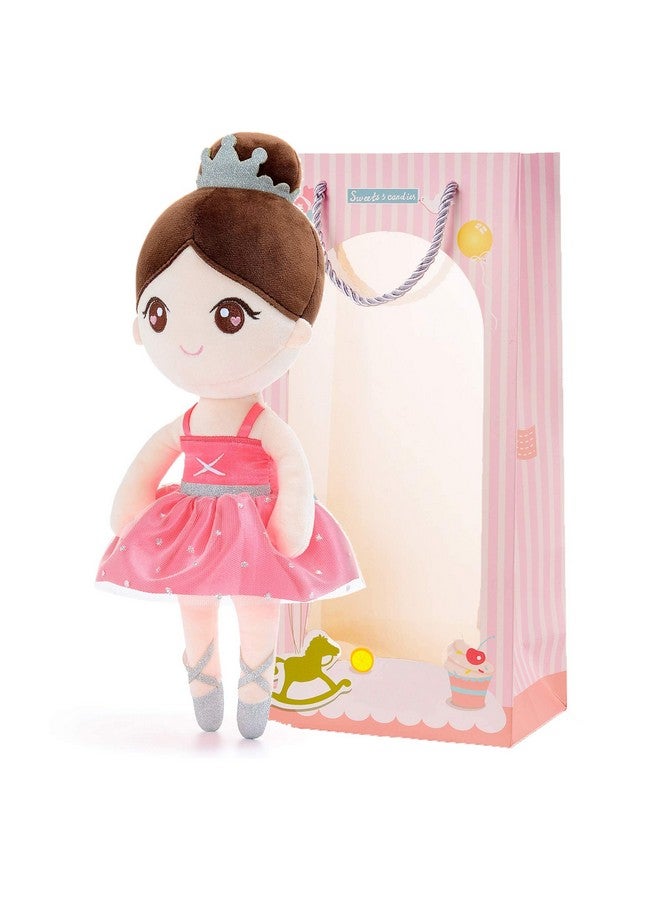 Gloveleya Baby Girl Gifts Dolls Soft Plush Toy Ballet Girl Doll Watermelon Red 13 Inches with Gift Box… - Image 1