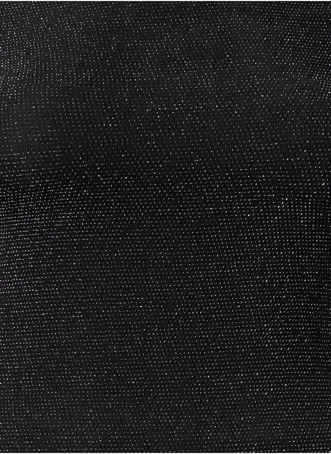 trendyol Anthracite Asymmetric Hem Detailed Knitted Blouse TPRAW25BZ00018  - Image 4