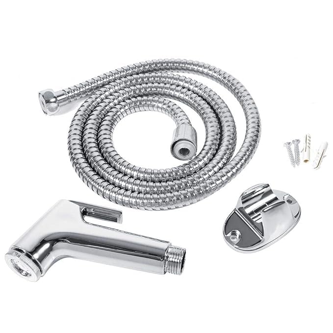 SP SELLPLUS Sellplus Handheld Bidet Sprayer for Toilet Stainless Steel Cloth Diaper Sprayer Bathroom Sprayer Kit Spray Attachment with Hose for Feminine Wash Baby Diaper Cloth and Shower Sprayer - Image 2