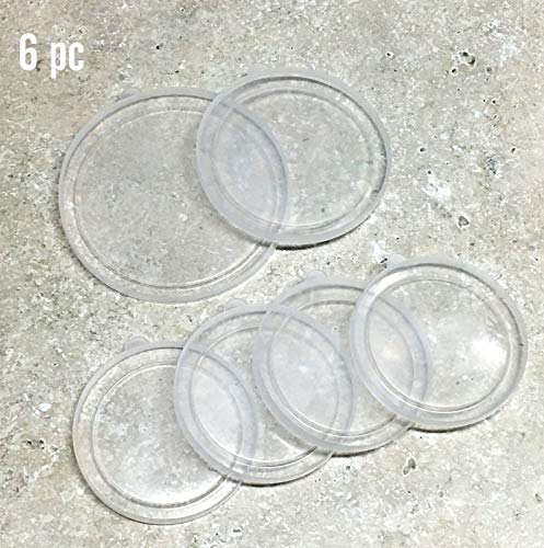 ALAZCO 6pc BPA-Free Can Covers - Large Medium & Small Plastic Tight Seal Lids For Canned Goods or Pet Dog Cat Food Saver Reusable - Image 1